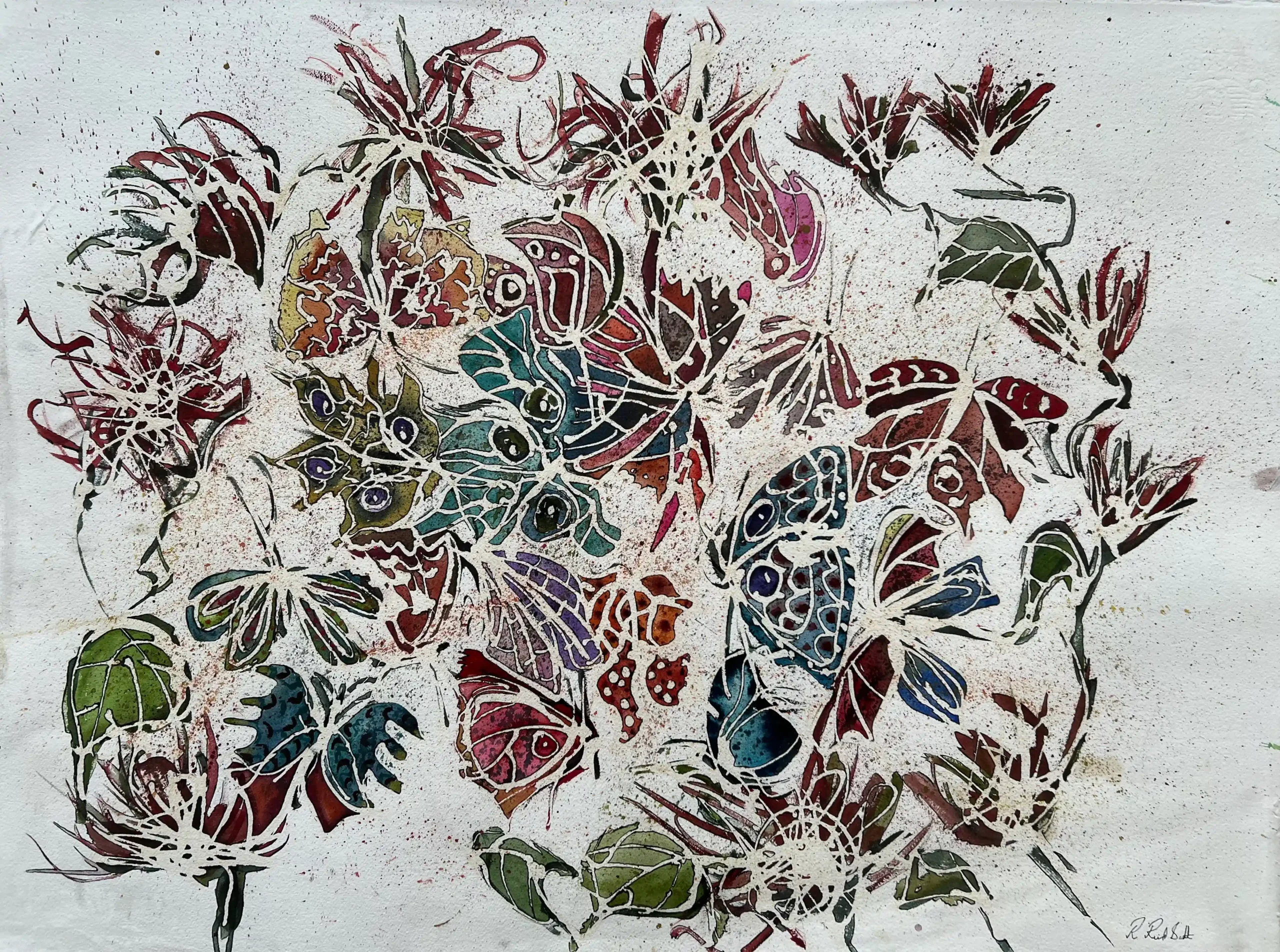 Butterflies and Amaryllis 2